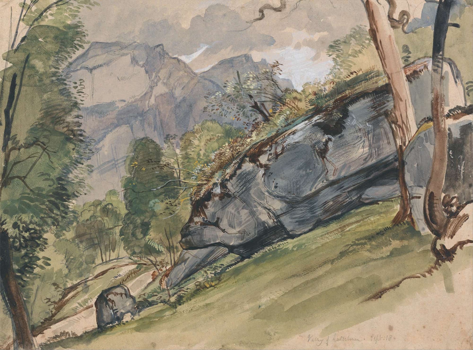 The Valley Of Lutscheuen by John Frederick Lewis