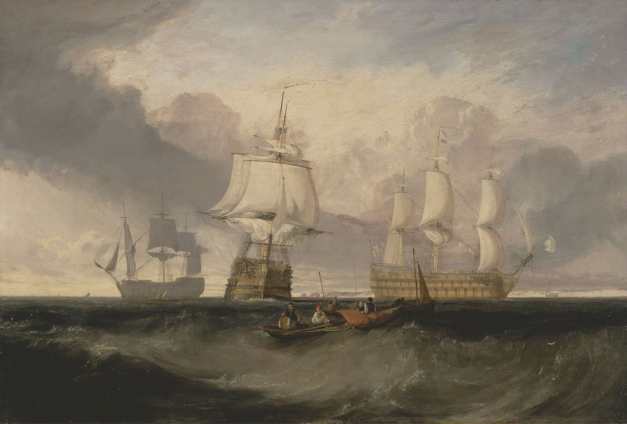 The Victory Returning From Trafalgar In Three Positions by Joseph Mallord William Turner