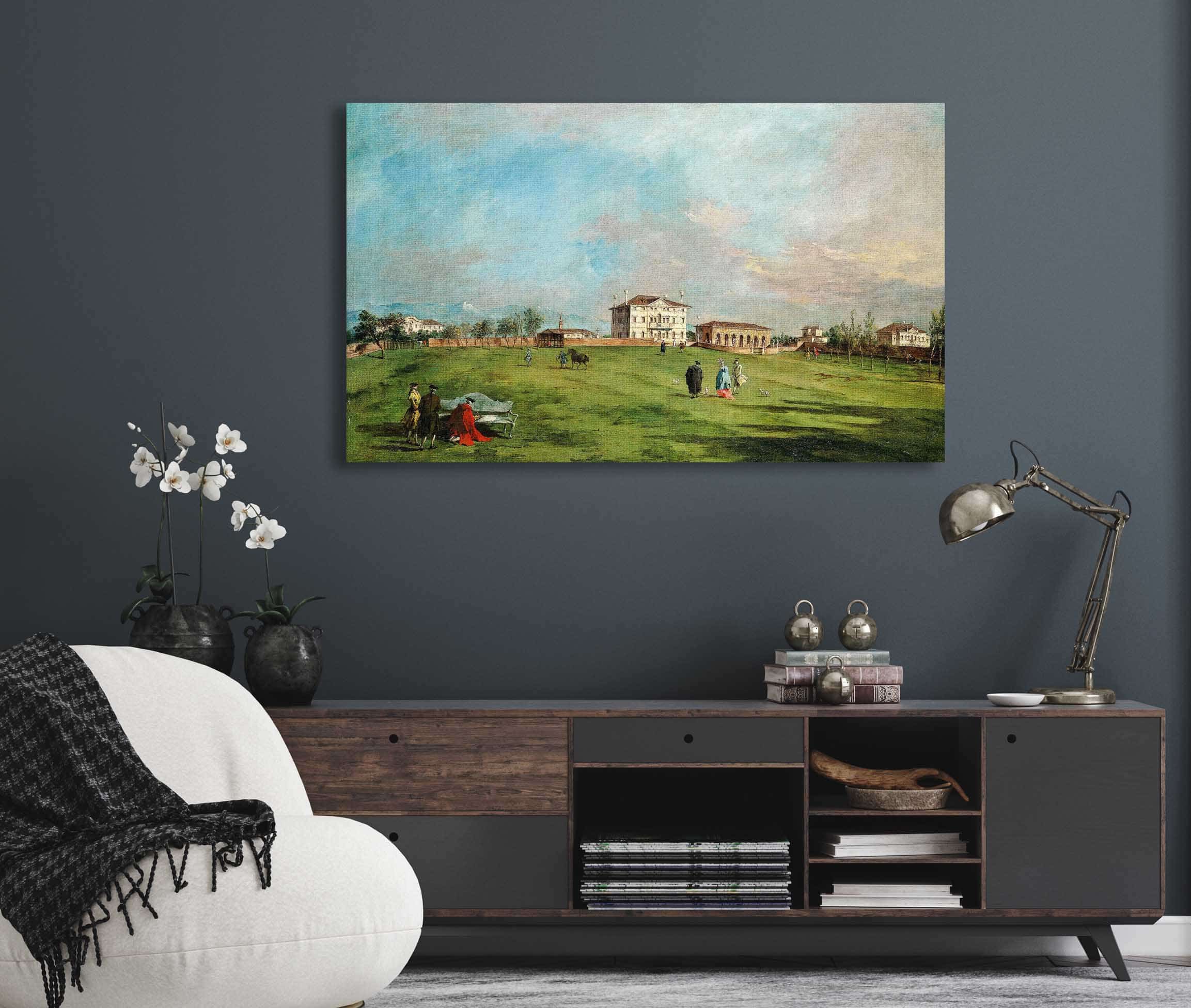 The Villa Loredan Paese Early S by Francesco Guardi