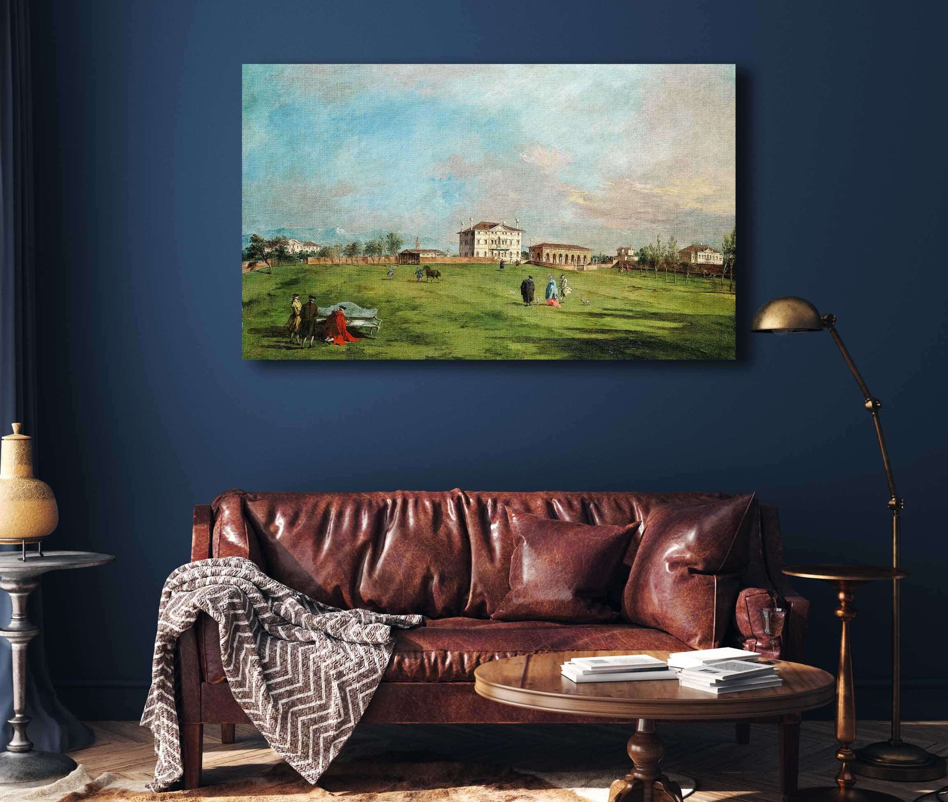 The Villa Loredan Paese Early S by Francesco Guardi