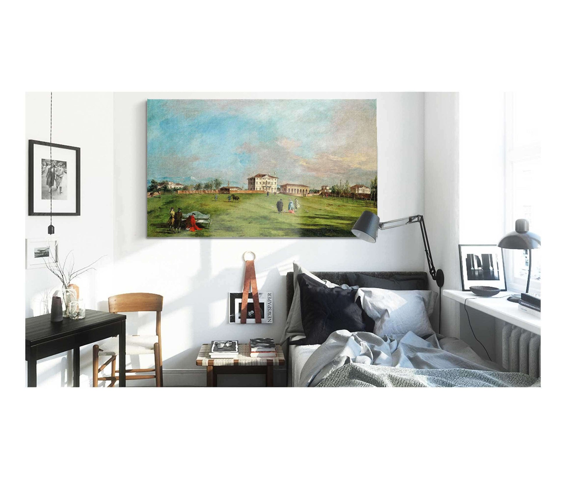 The Villa Loredan Paese Early S by Francesco Guardi