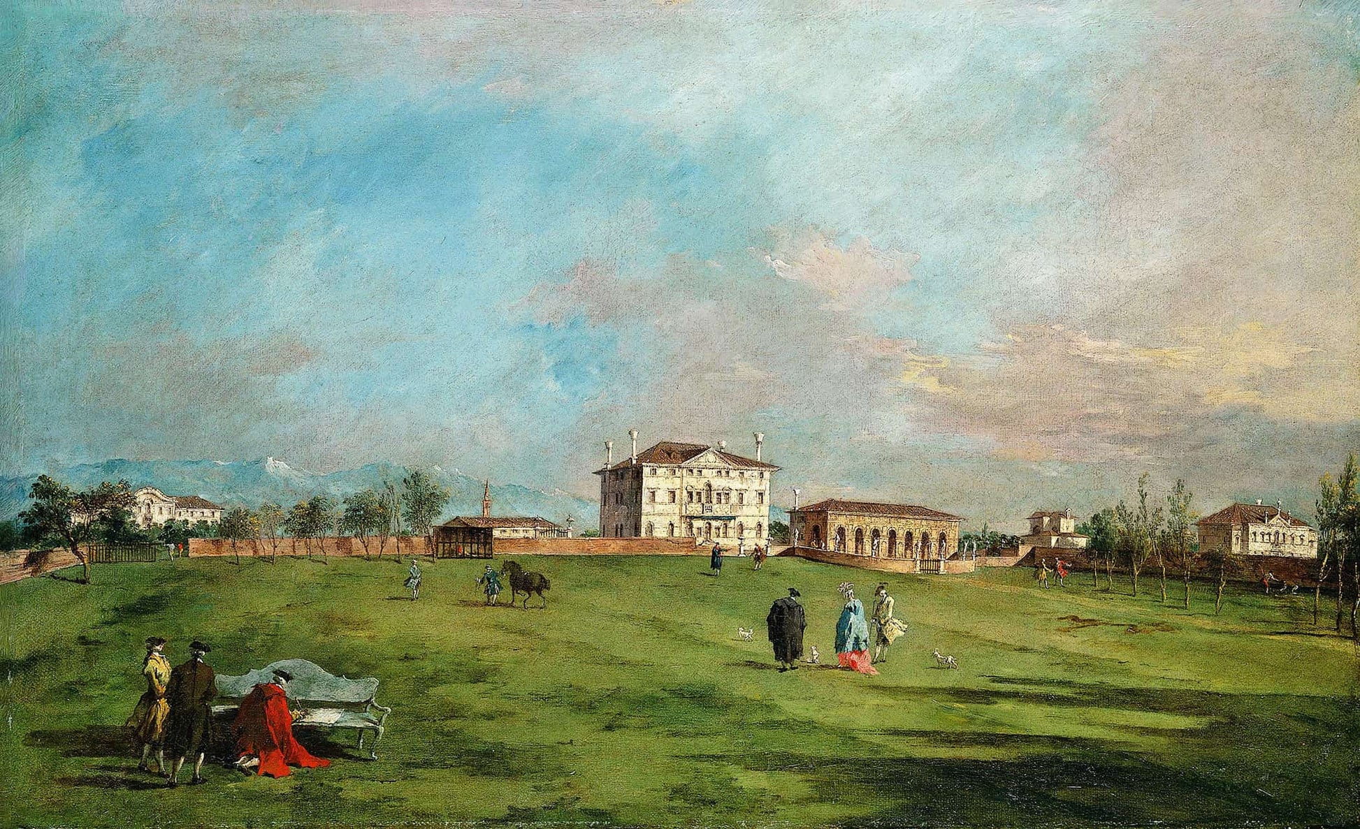 The Villa Loredan Paese Early S by Francesco Guardi