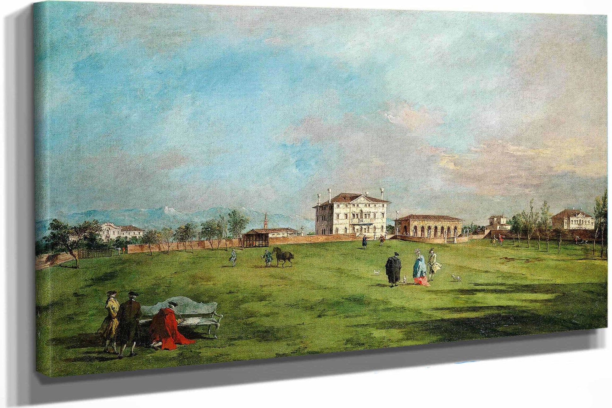 The Villa Loredan Paese Early S by Francesco Guardi