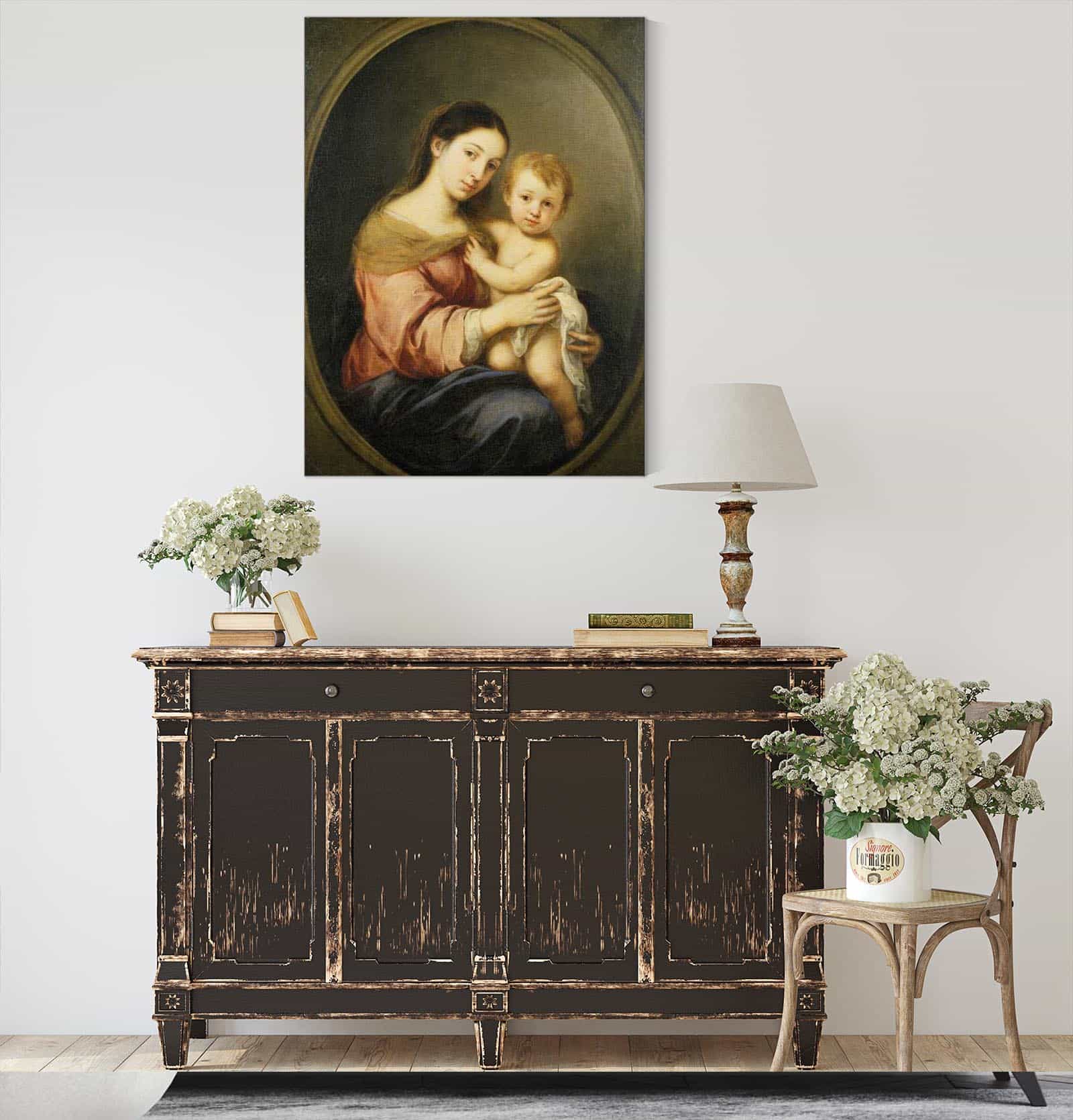 The Virgin And Child C by Bartolome Esteban Murillo