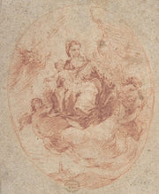 The Virgin And Child Holding Scapulars   by Francesco Guardi