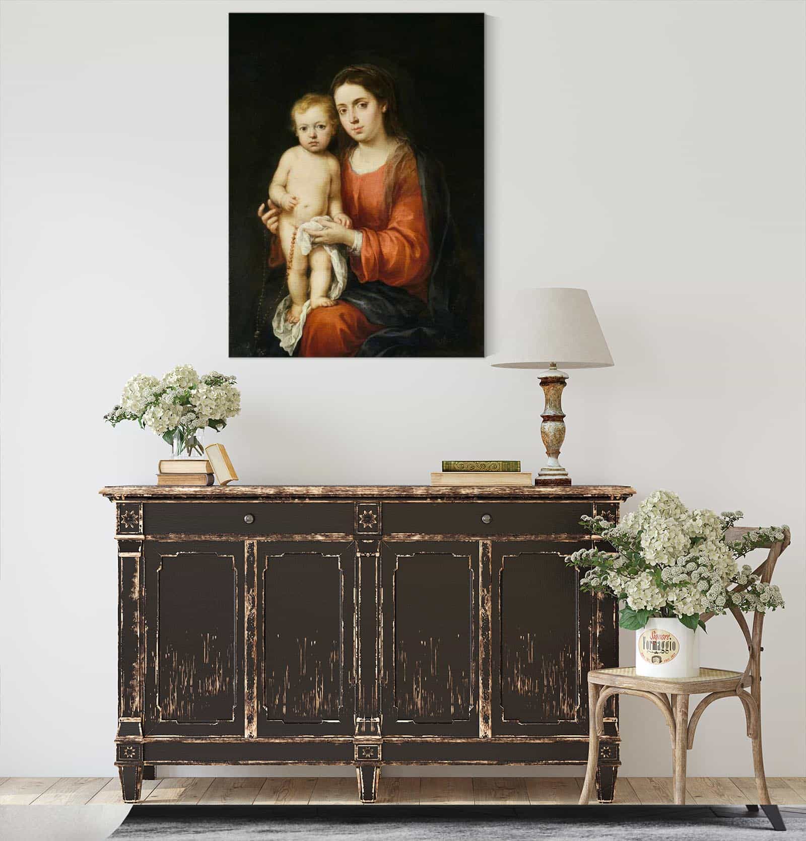 The Virgin And Child With A Rosary by Bartolome Esteban Murillo