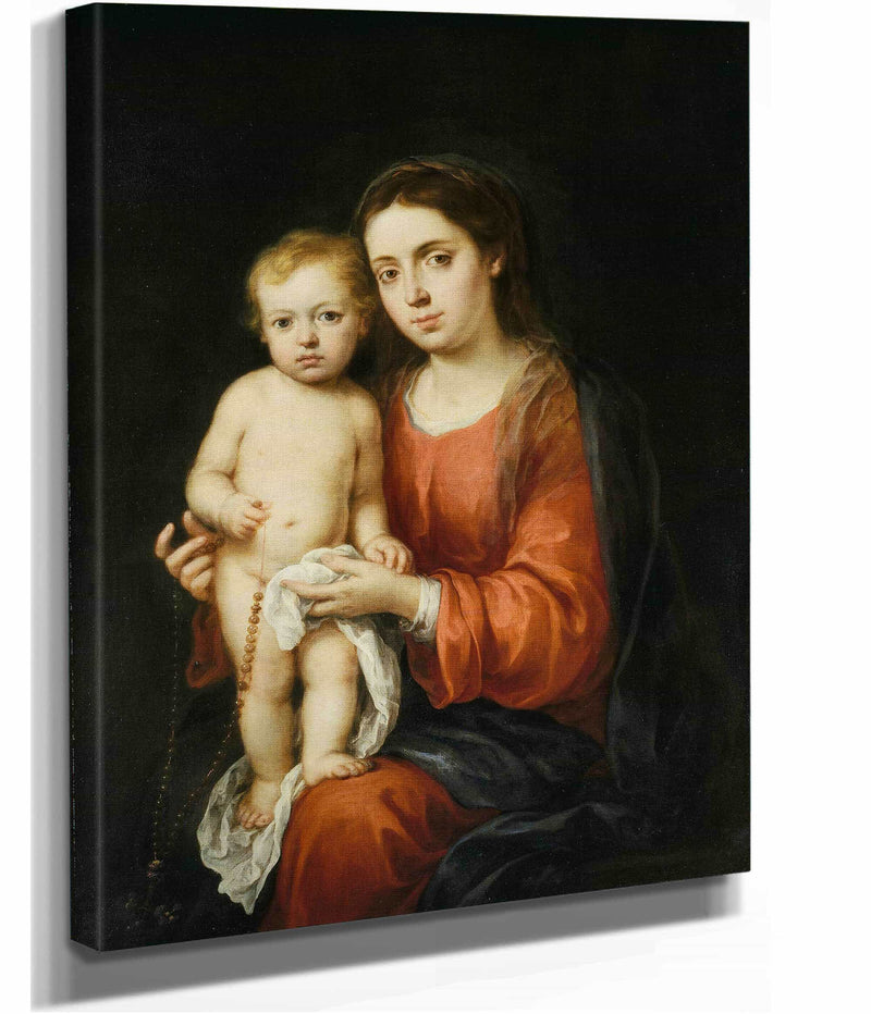 The Virgin And Child With A Rosary by Bartolome Esteban Murillo