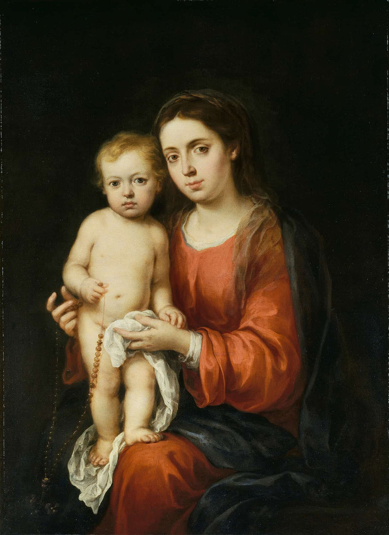 The Virgin And Child With A Rosary by Bartolome Esteban Murillo