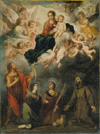The Virgin And Child With Saints by Bartolome Esteban Murillo