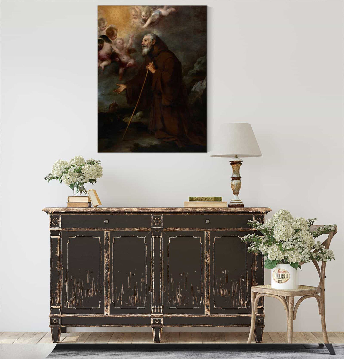 The Vision Of Saint Francis Of Paola by Bartolome Esteban Murillo