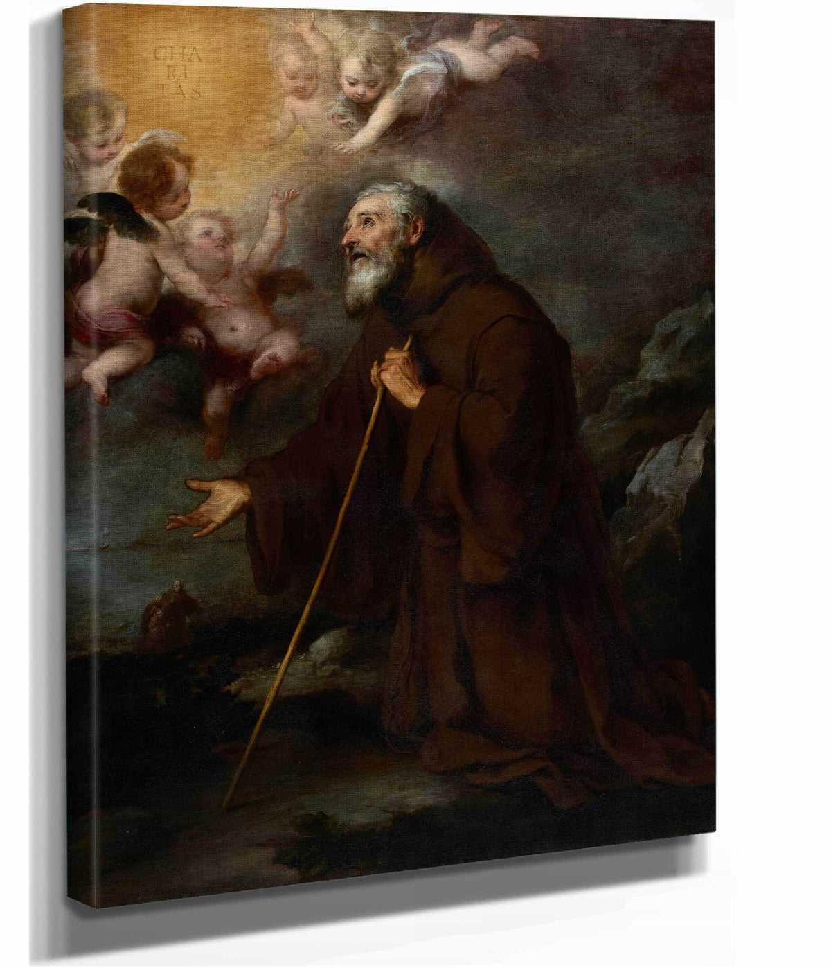 The Vision Of Saint Francis Of Paola by Bartolome Esteban Murillo