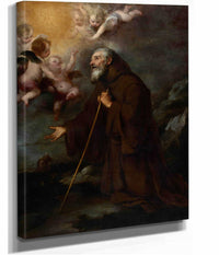 The Vision Of Saint Francis Of Paola by Bartolome Esteban Murillo