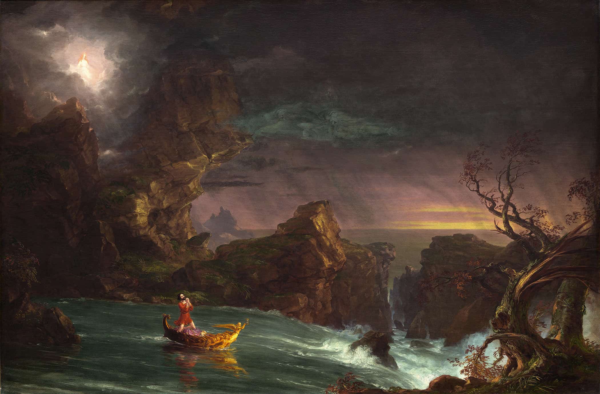 The Voyage Of Life Manhood by Thomas Cole