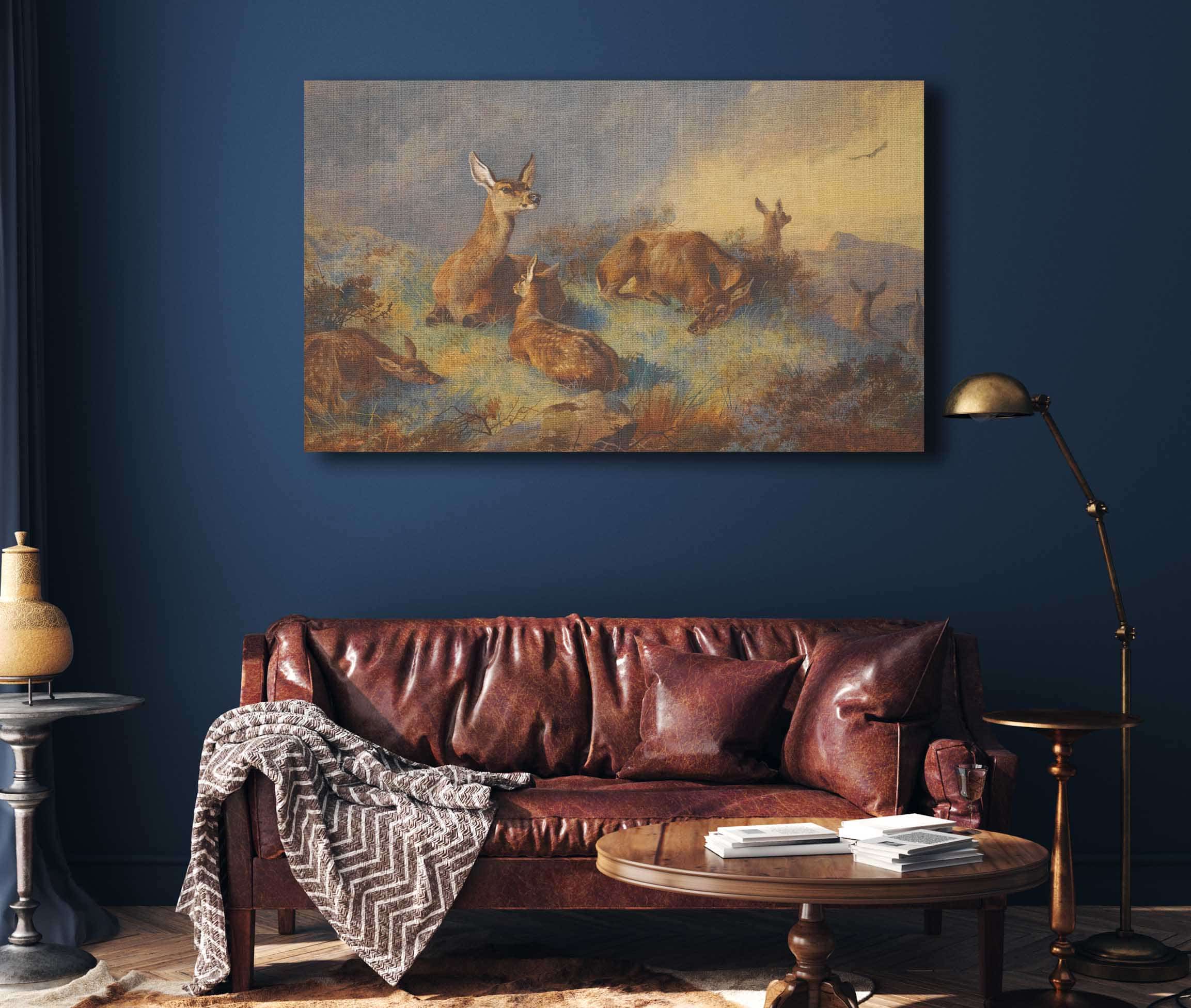 The Watchful Hinds by Archibald Thorburn