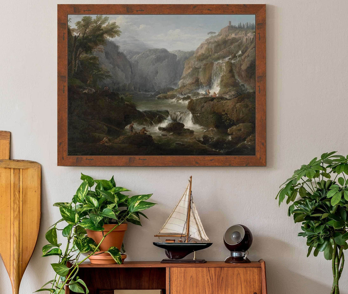 The Waterfalls At Tivoli by Claude Joseph Vernet