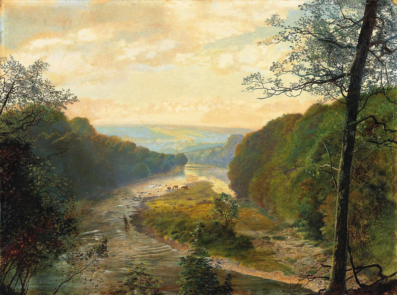 The Wharfe Valley With Barden Tower Beyond S by John Atkinson Grimshaw