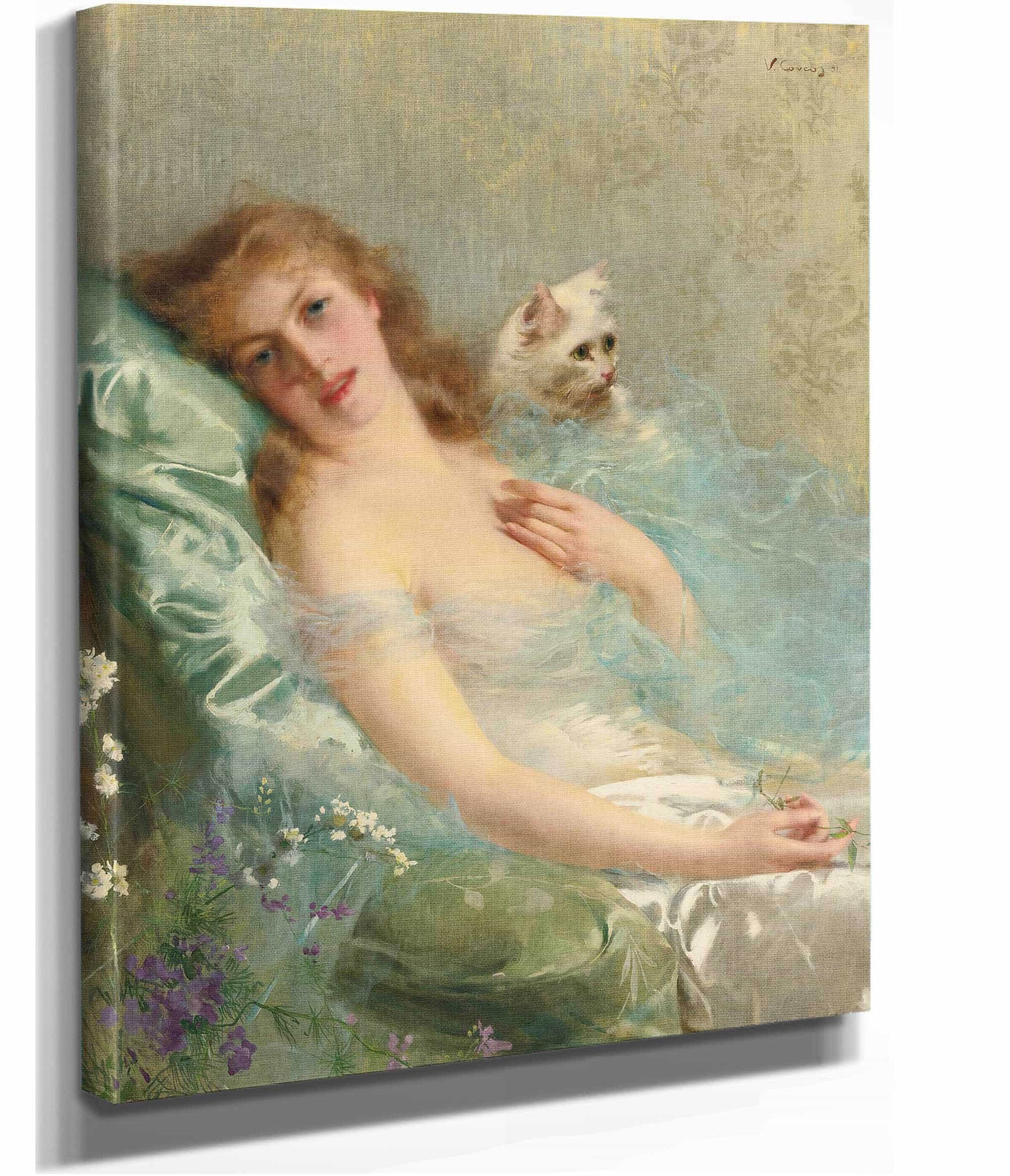 The White Cat by Vittorio Matteo Corcos