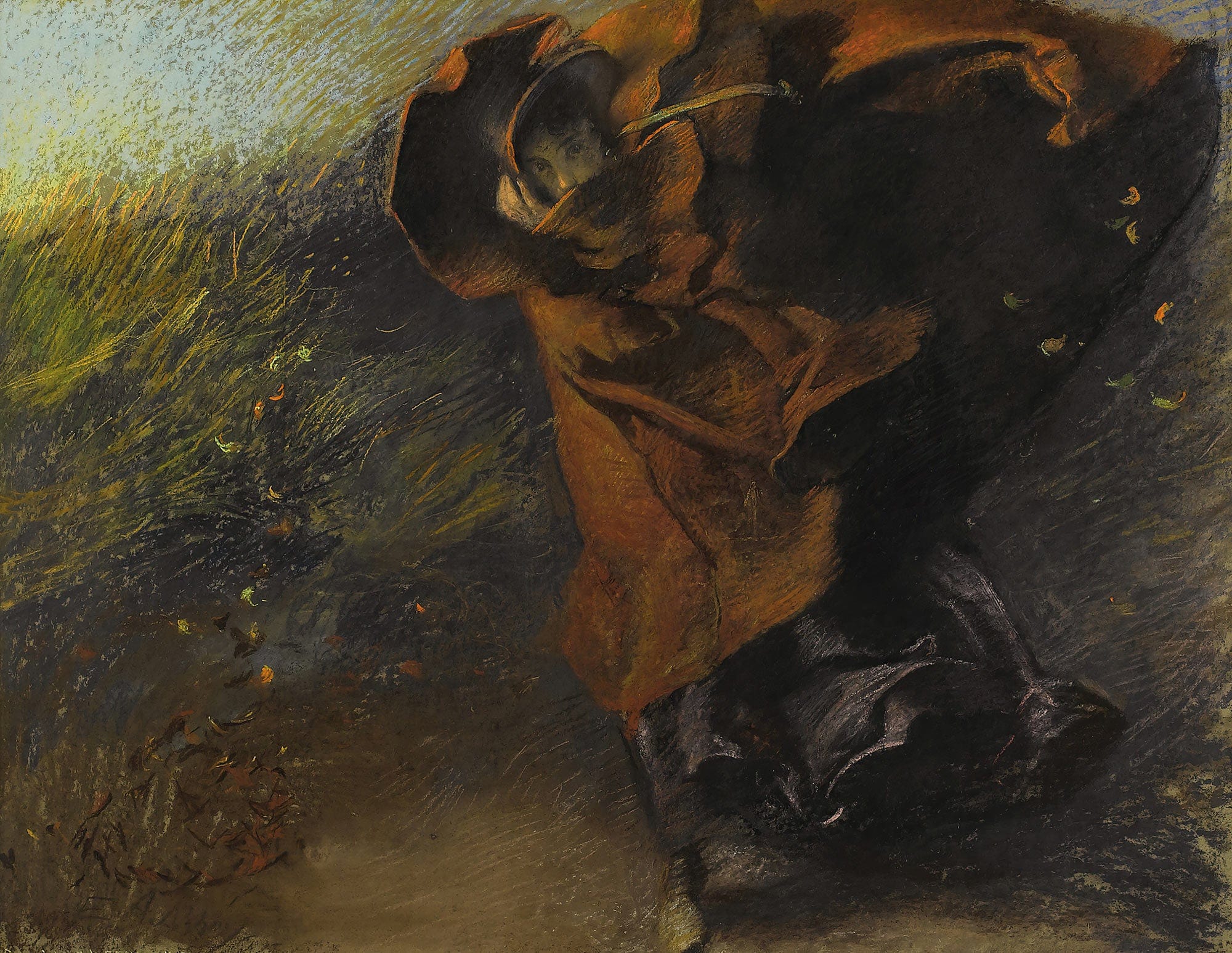 The Wind by Edwin Austin Abbey
