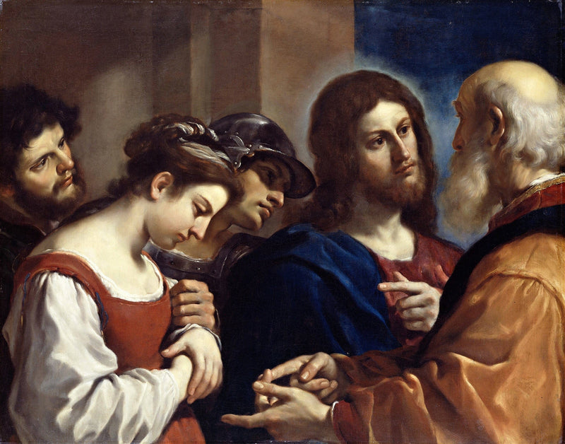 The Woman Taken In Adultery by Guercino