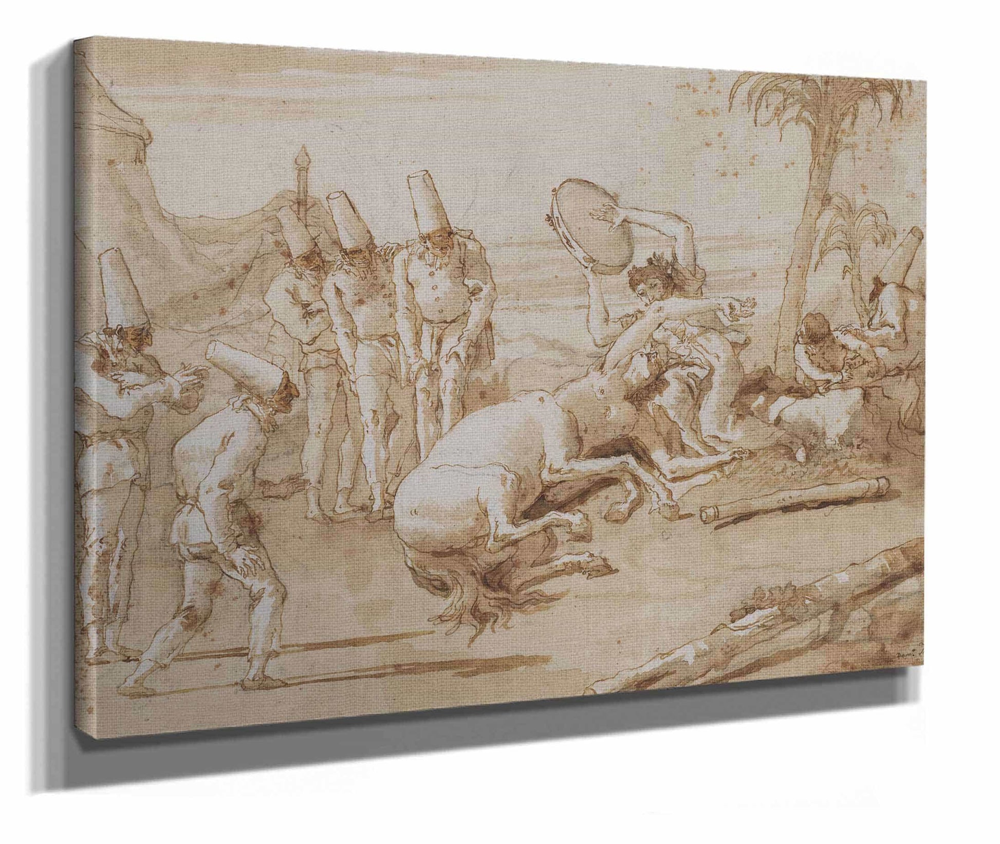 The Woman With A Tambourine S by Giovanni Domenico Tiepolo