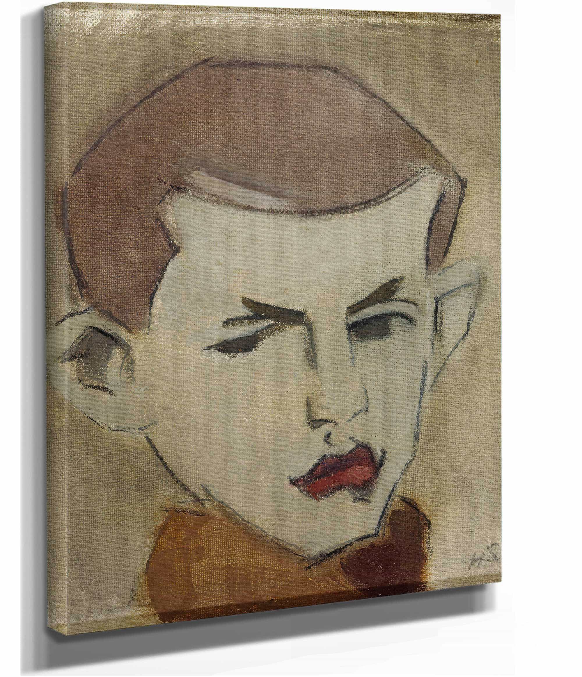 The Woodcutter Head Study by Helene Schjerfbeck