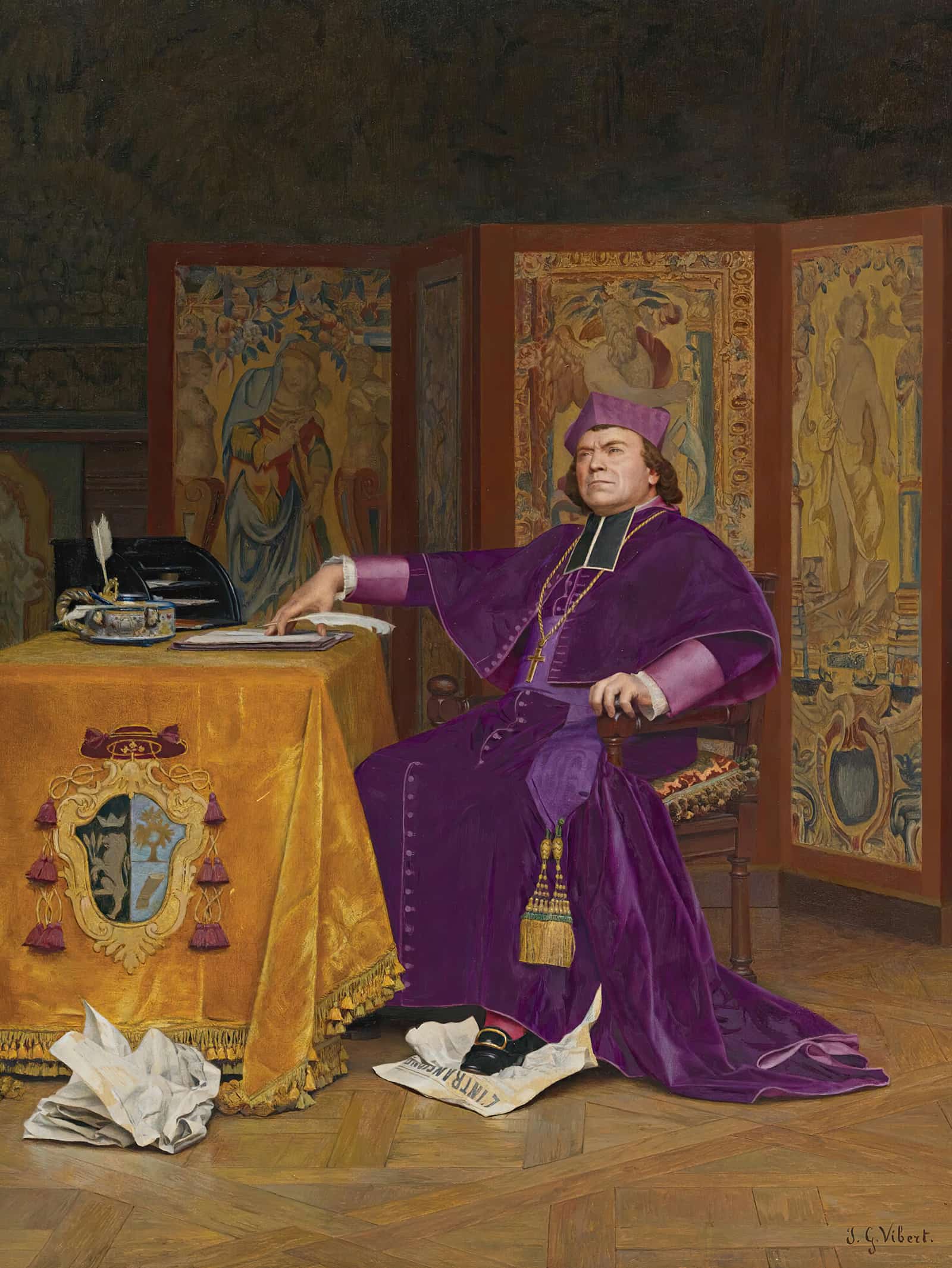 The Wrath Of The Bishop by Jehan Georges Vibert