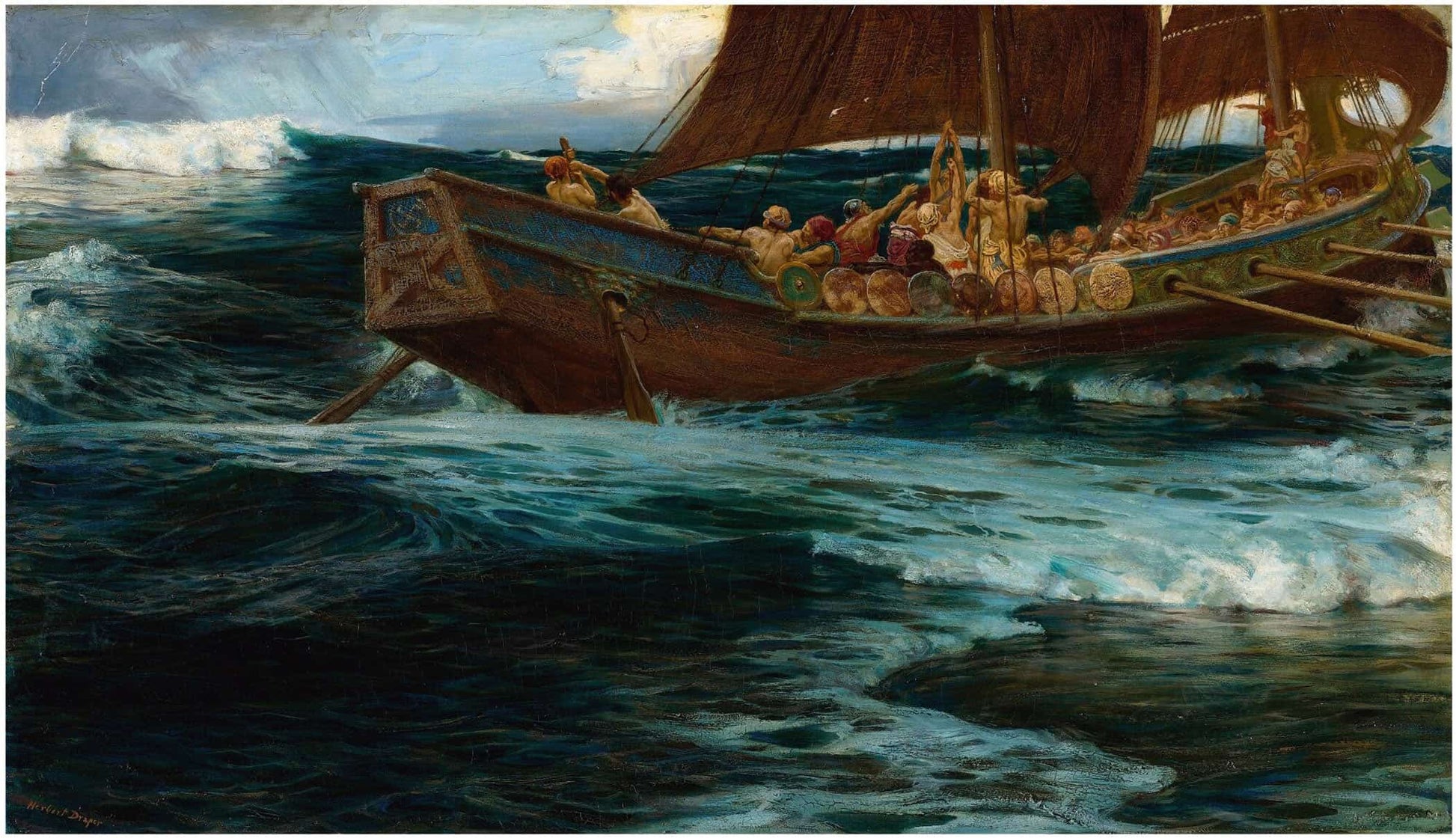 The Wrath Of The Sea God by Herbert James Draper