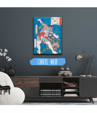 The Wrestler Konjin Chogoro Throwing A Devil by Tsukioka Yoshitoshi