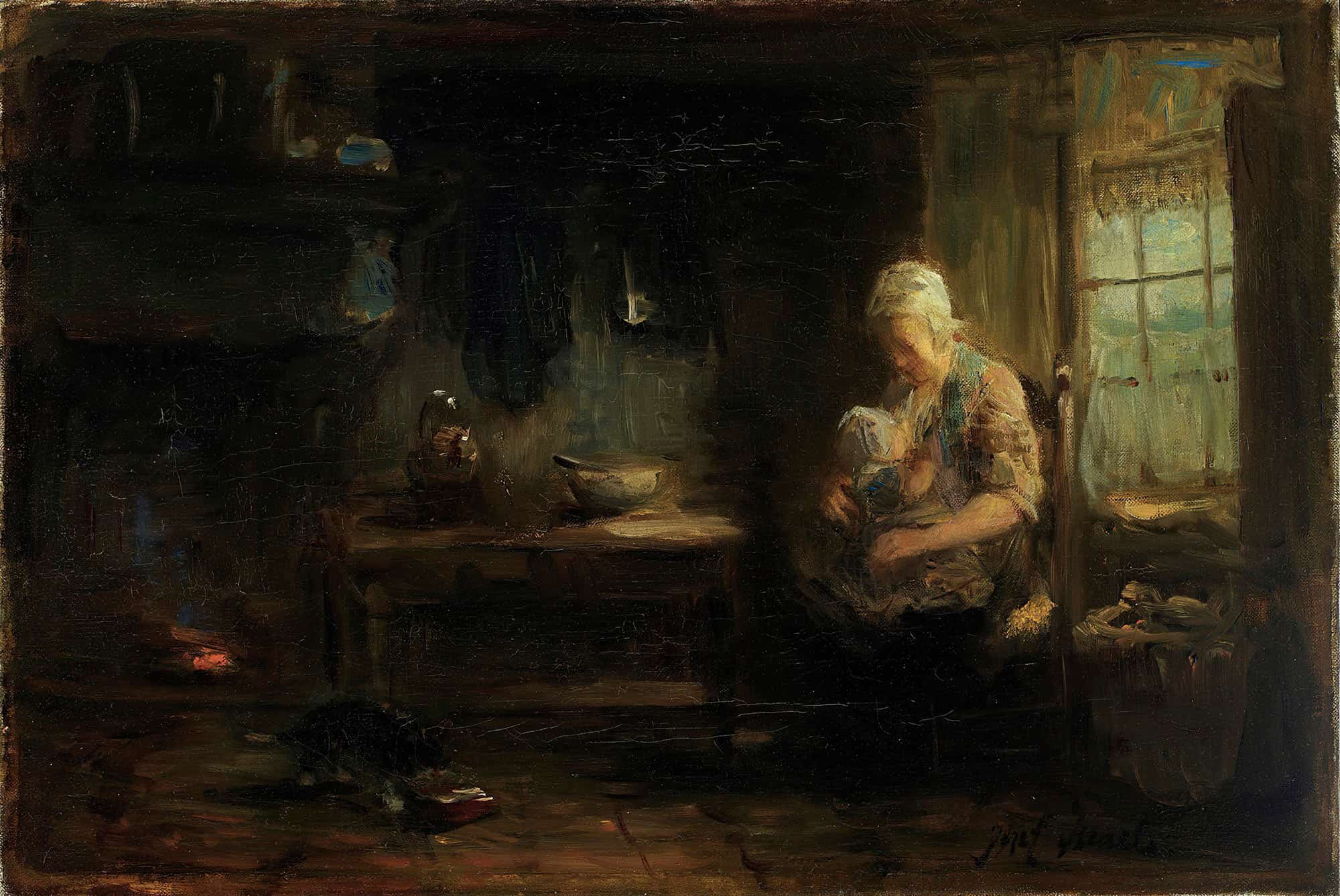 The Young Mother by Jozef Israels