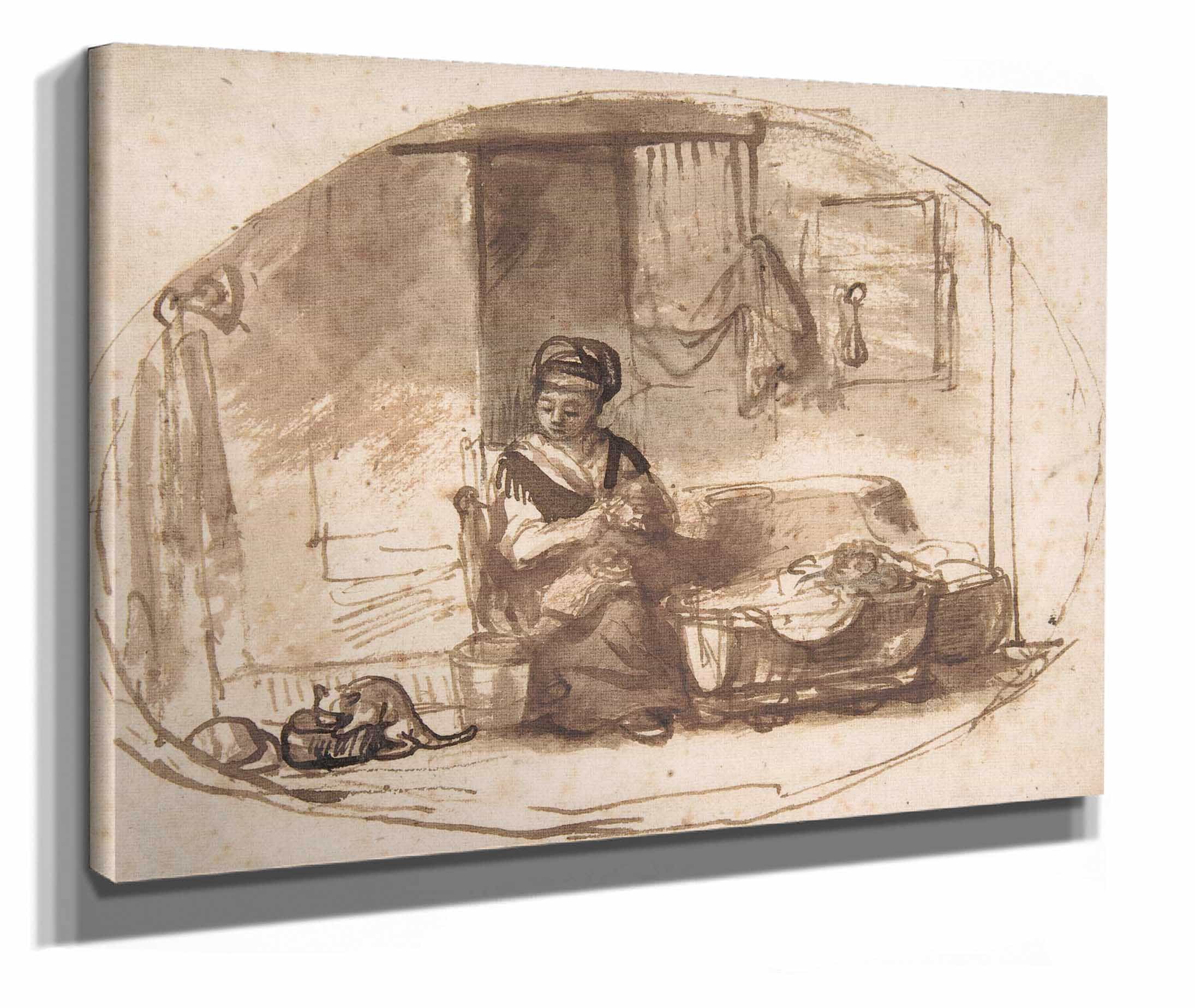 The Young Mother  by Nicolaes Maes