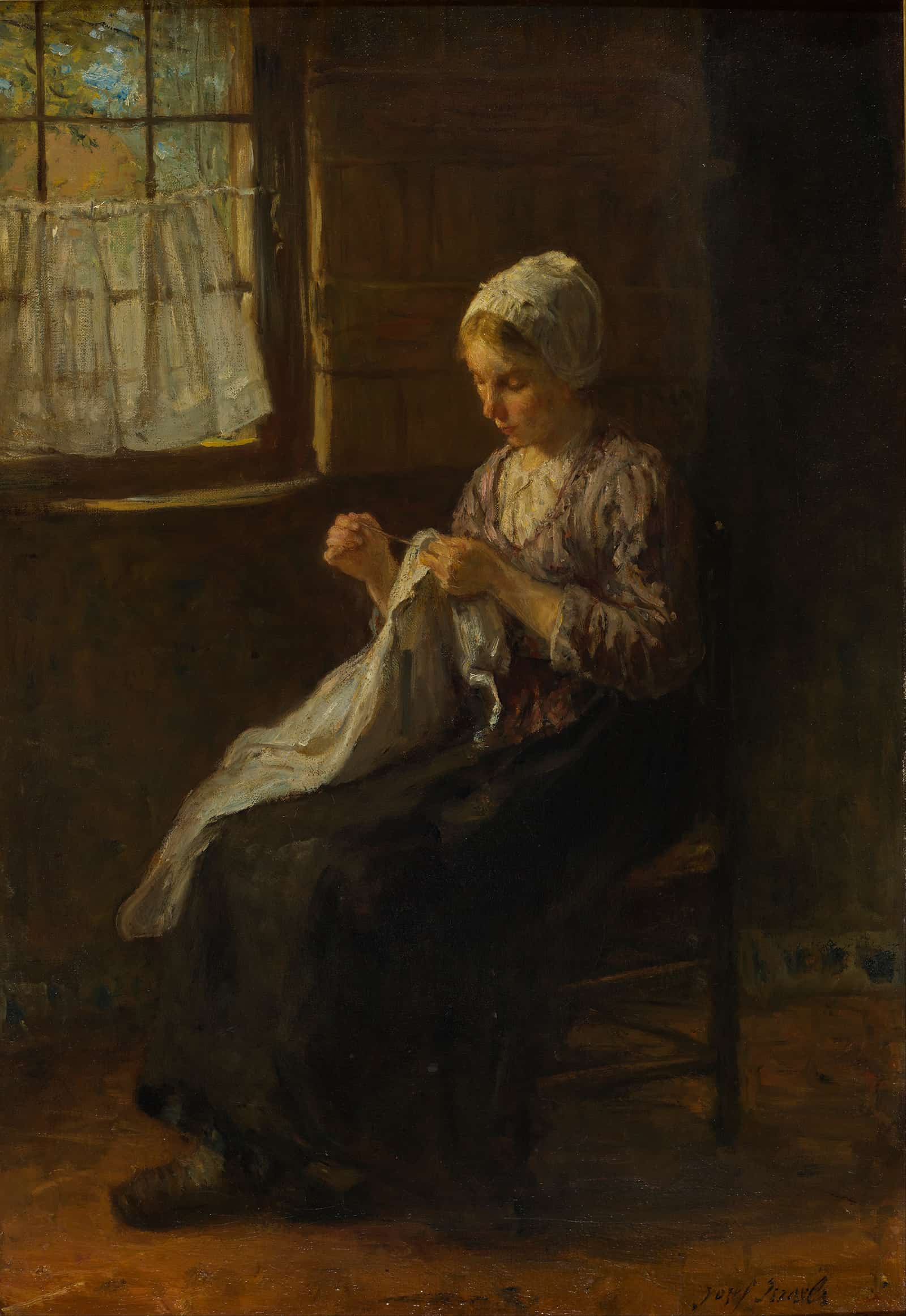 The Young Seamstress by Jozef Israels