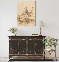 The Youthful Saint John The Baptist Seated In A Landscape by Bartolome Esteban Murillo