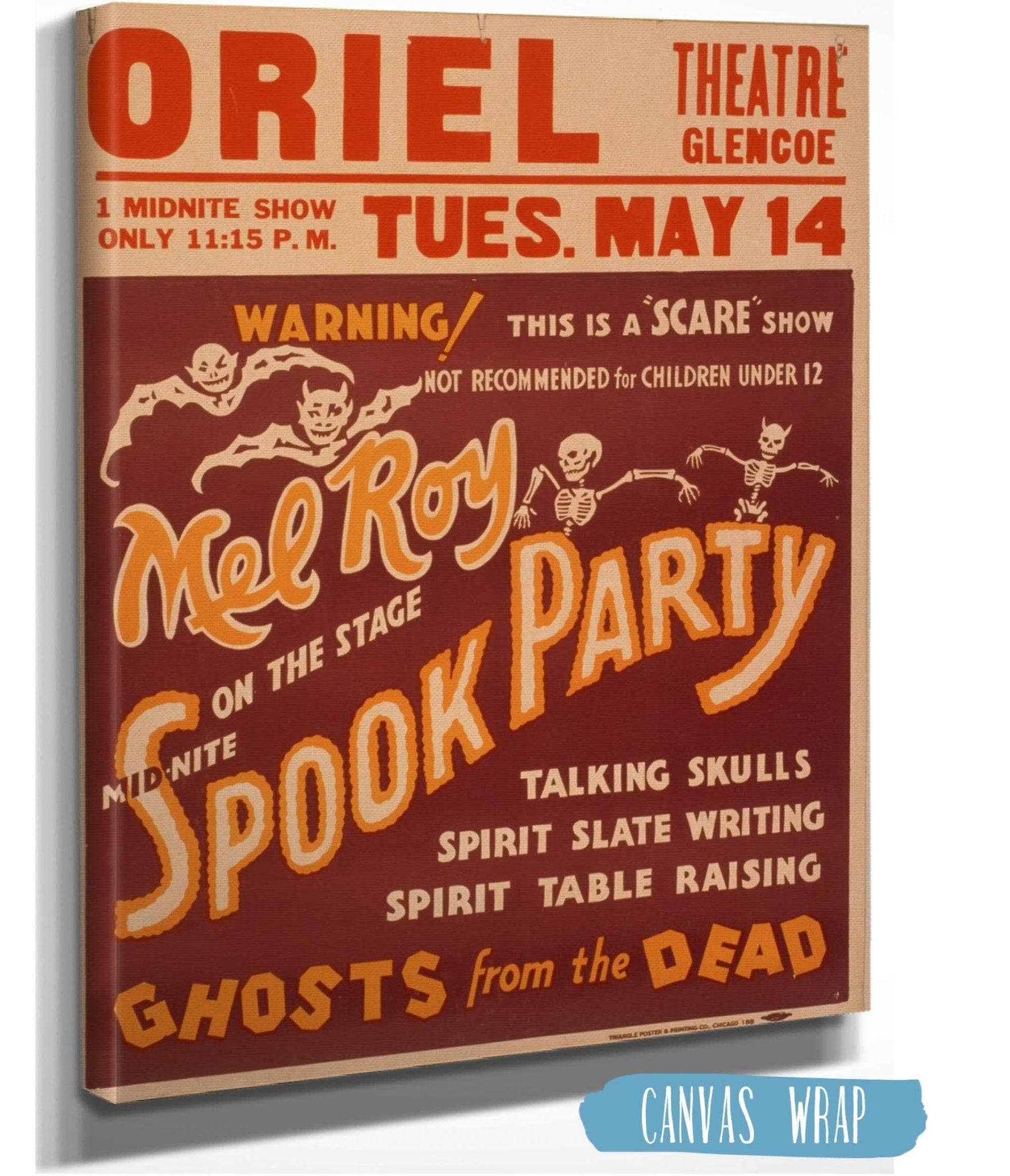 Theatre Vaudeville Spook Party Horror Ghost Stage USA