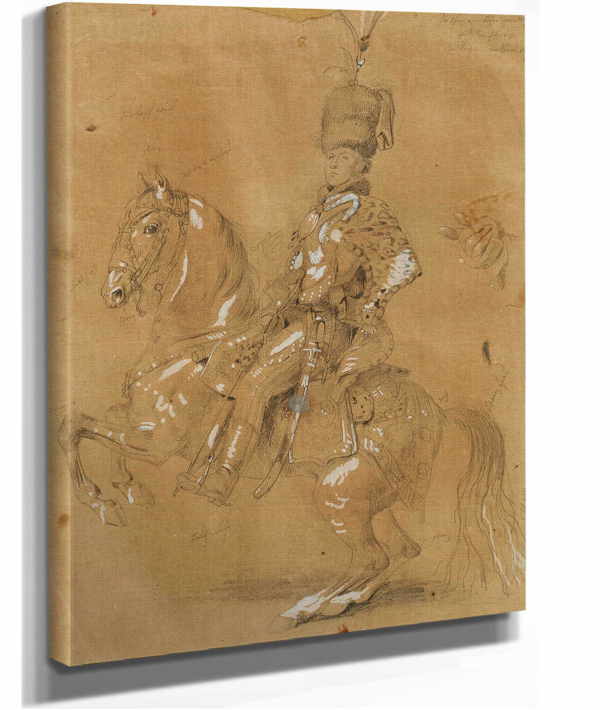 Theodor Aron De Bistra Zu Pferd Before by Johann Peter Krafft