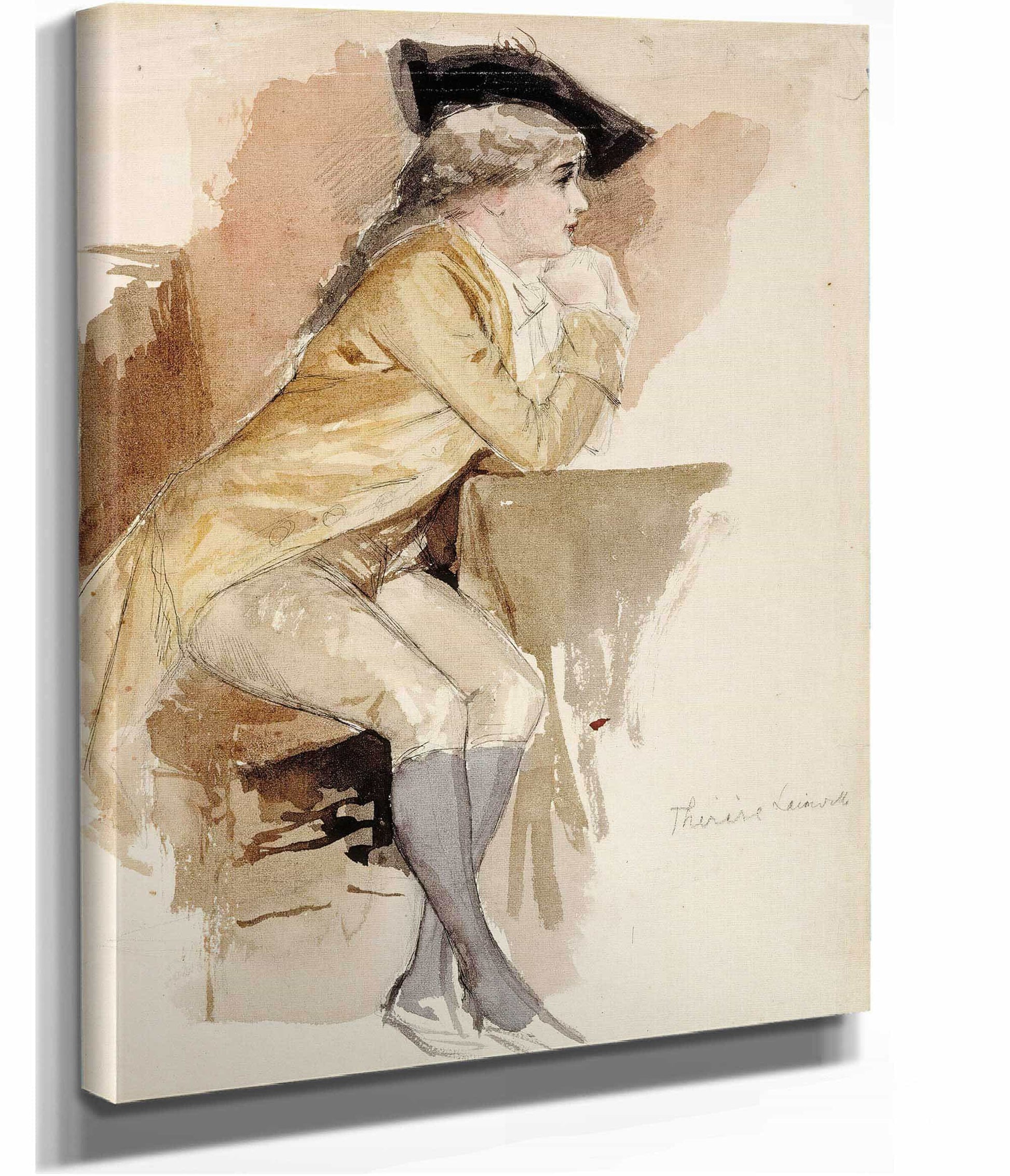Therese Lainville Dressed As In The Th Century by Albert Edelfelt