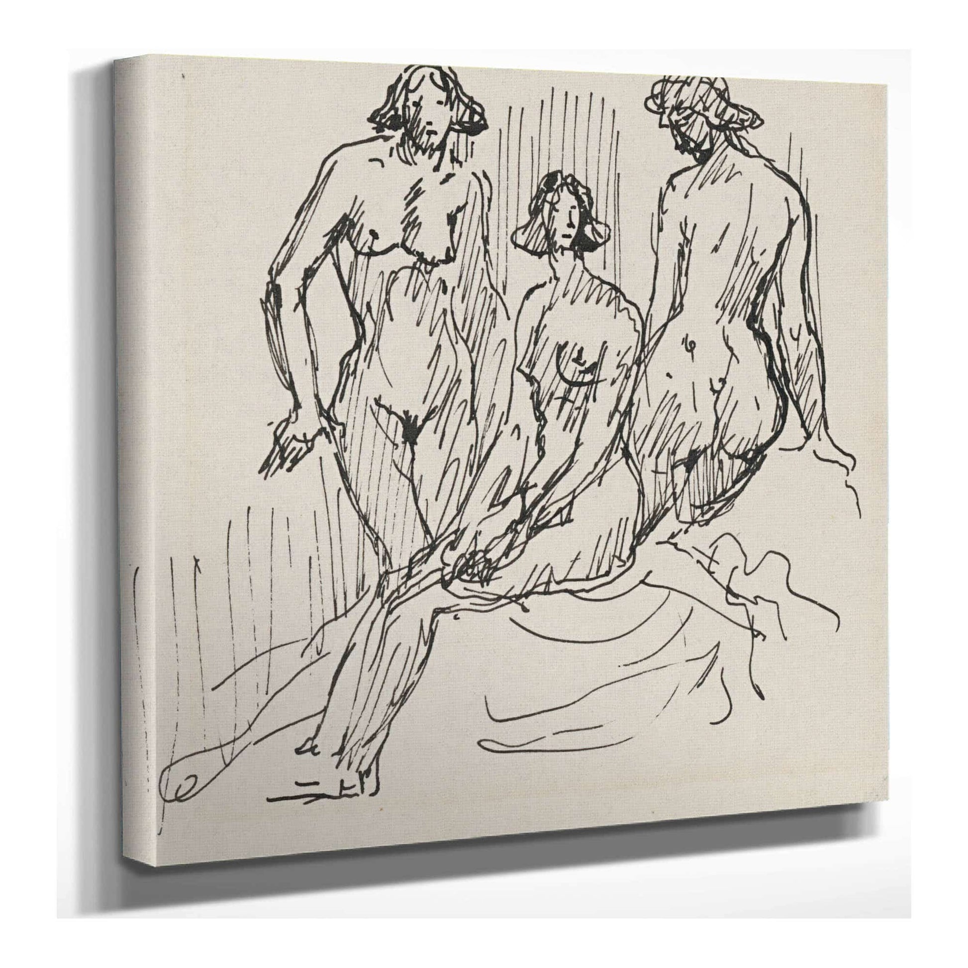 Three Female Figures by Arnold Peter Weisz Kubincan