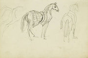 Three Horse Studies  by Theodore Gericault