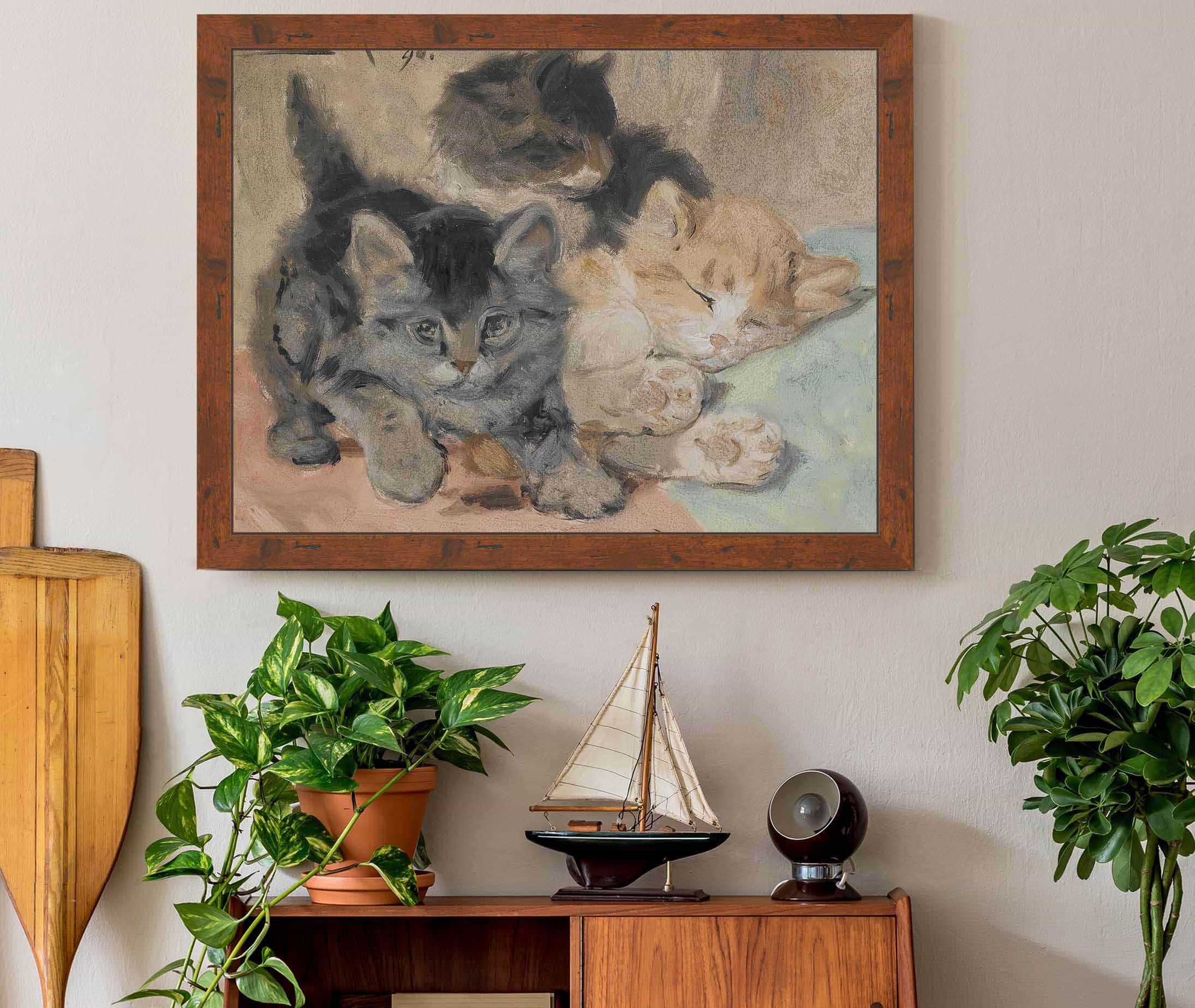 Three Kittens by Henriette Ronner Knip