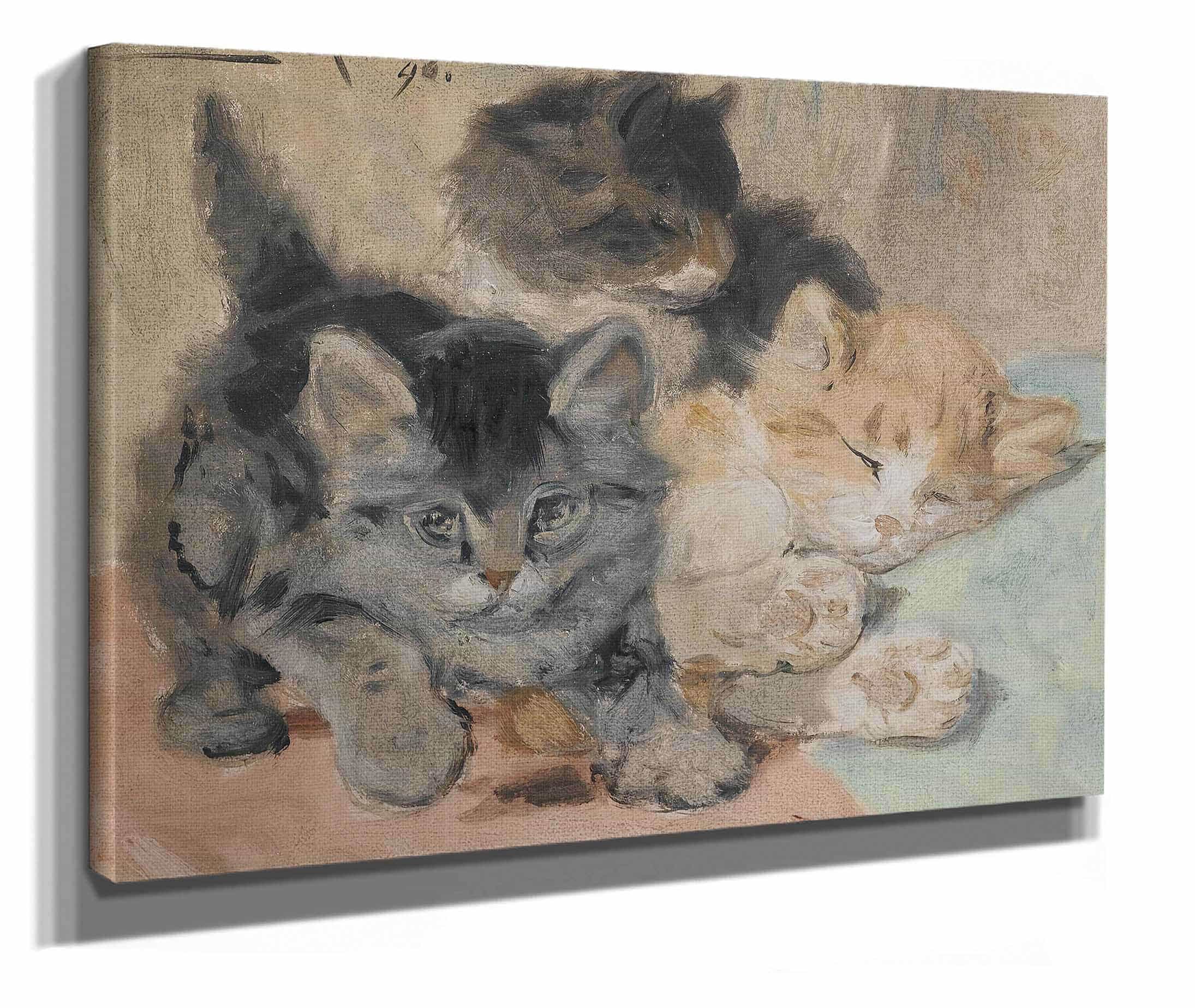 Three Kittens by Henriette Ronner Knip