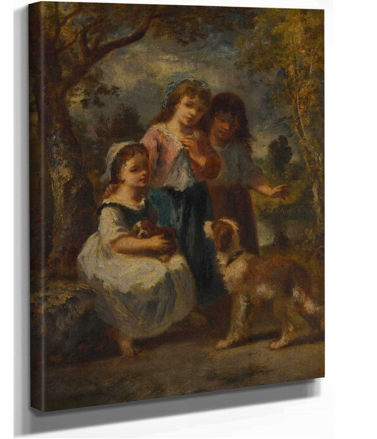 Three Little Girls by Narcisse Virgile Diaz De La Pena