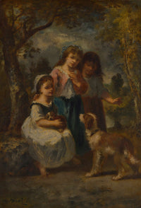 Three Little Girls by Narcisse Virgile Diaz De La Pena