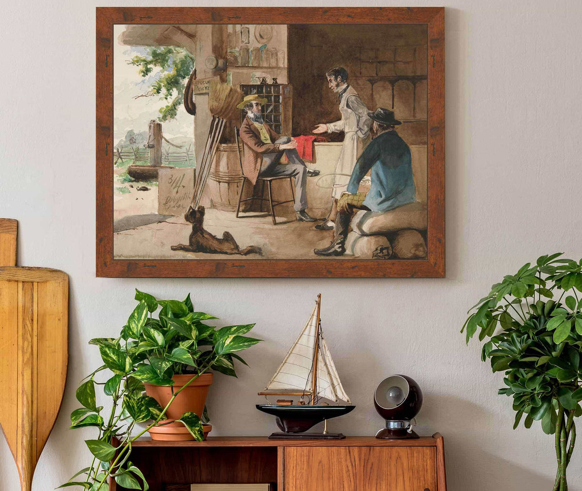 Three Men In A Dry Goods Store Country Store Dolbyville by Edwin Austin Abbey