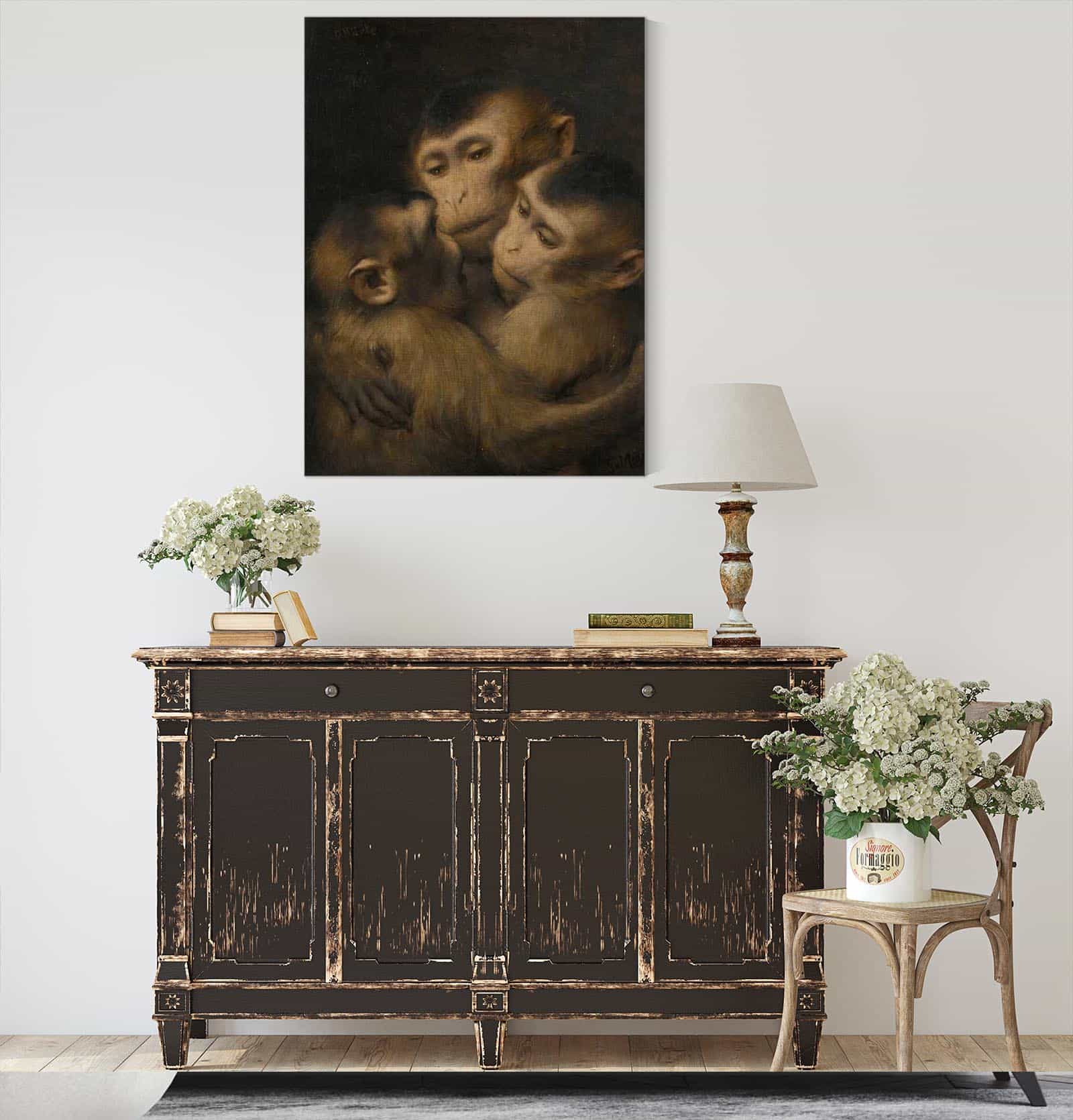 Three Monkeys by Gabriel Von Max