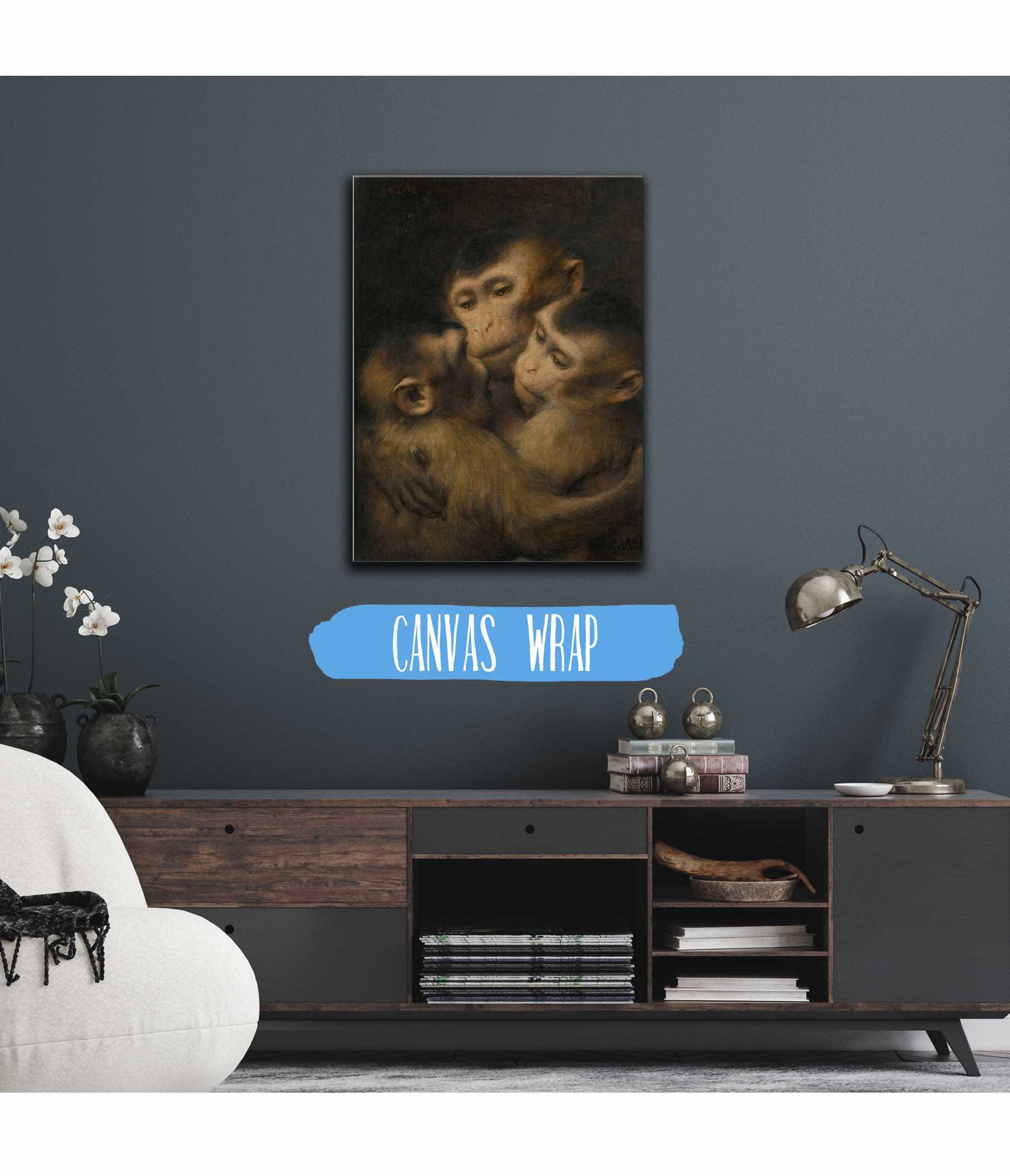 Three Monkeys by Gabriel Von Max