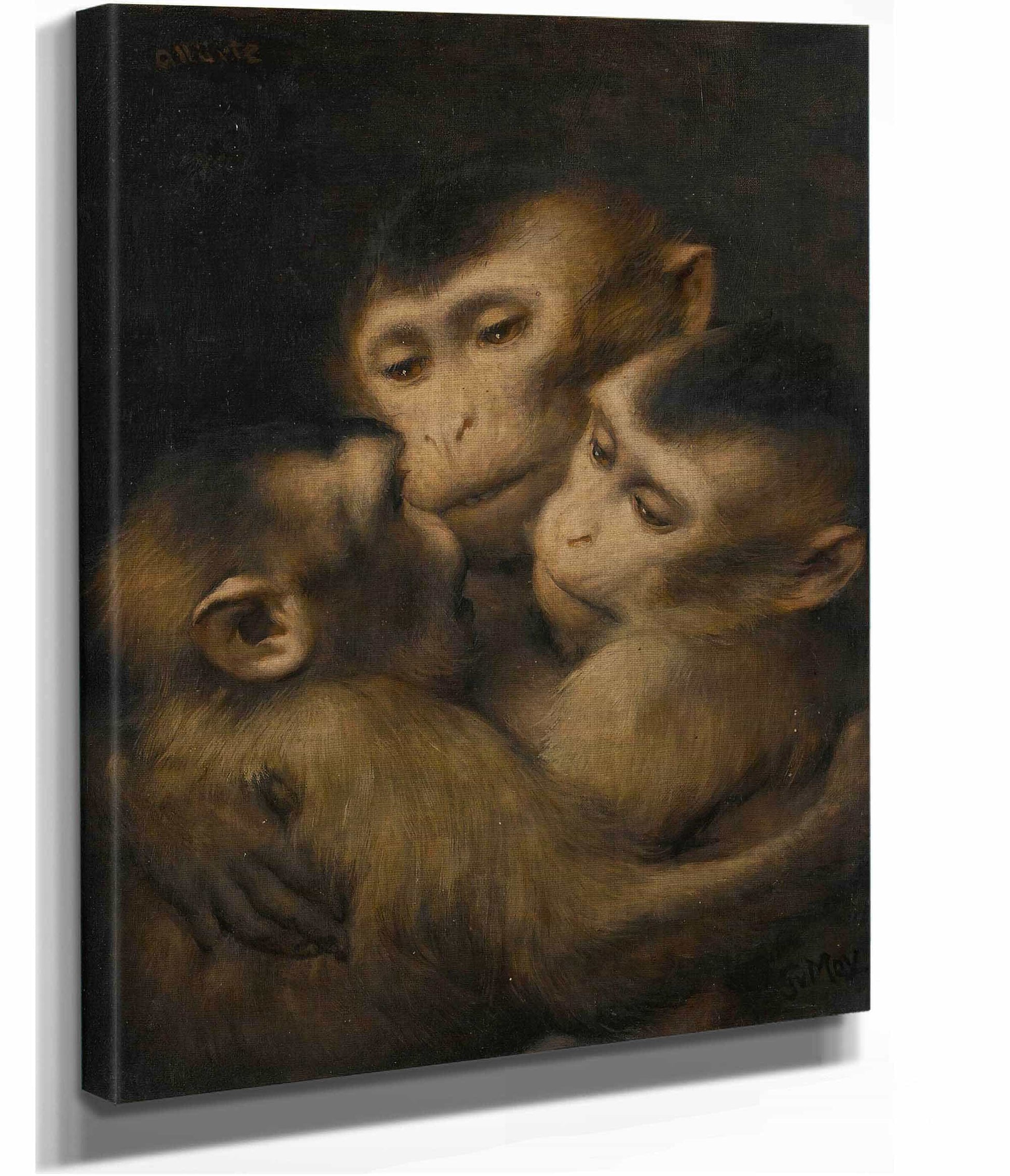 Three Monkeys by Gabriel Von Max