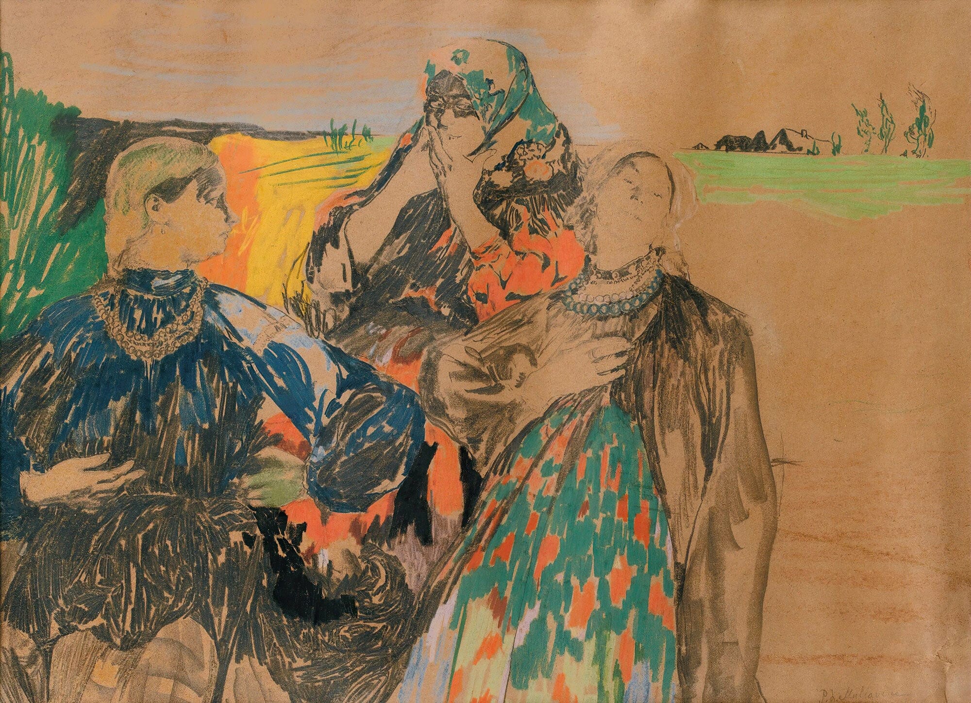 Three Russian Women by Filipp Malyavin
