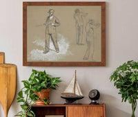 Three Sketches Of A Man With A Gun by Edwin Austin Abbey