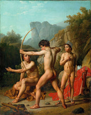 Three Spartan Boys Practising Archery by Christoffer Wilhelm Eckersberg