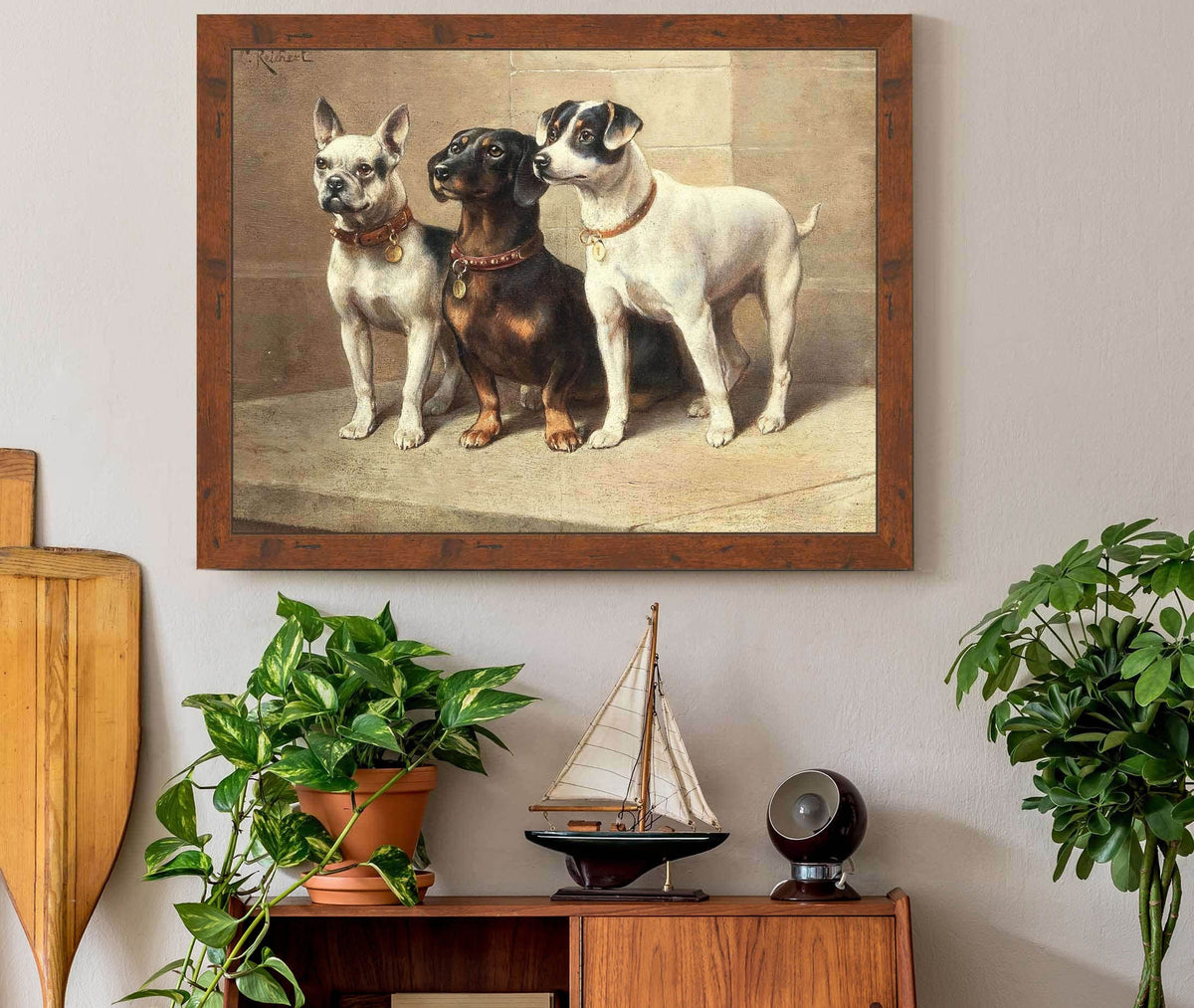 Three Watchful Dogs by Carl Reichert