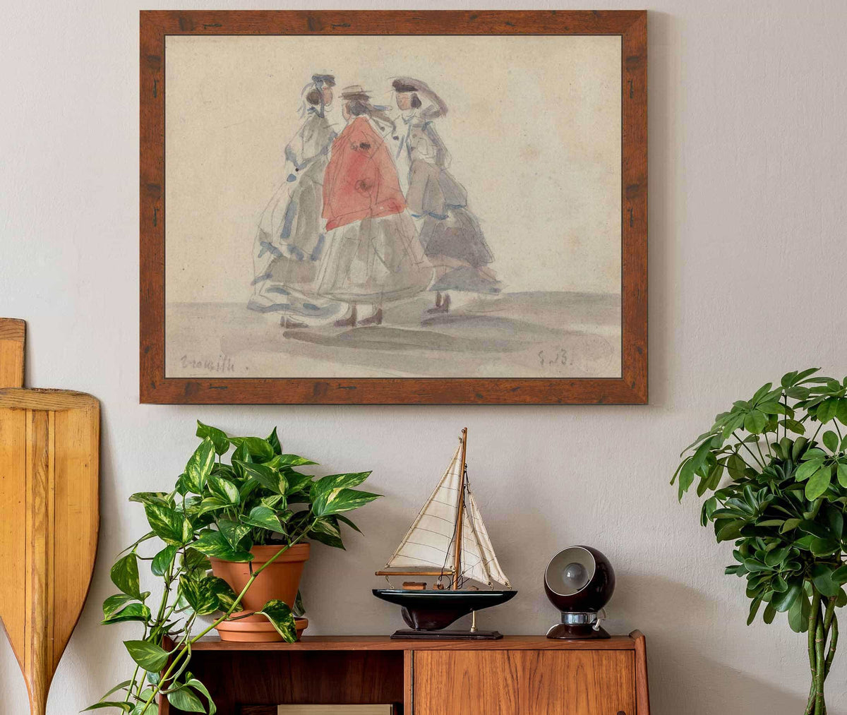 Three Women At Trouville by Eugene Boudin